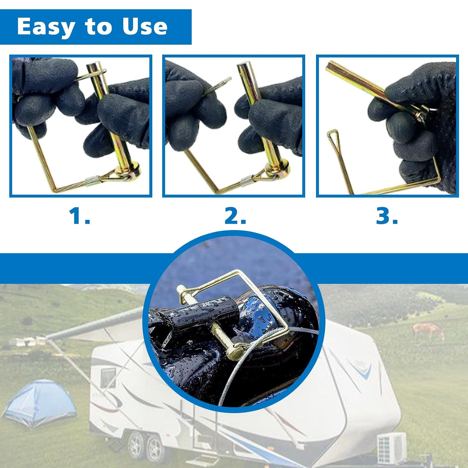 22 Pcs Shaft Locking Pin in 1/4&Prime;, 5/16&Prime; and 3/8&Prime; Diameter in 2 Shapes of Square