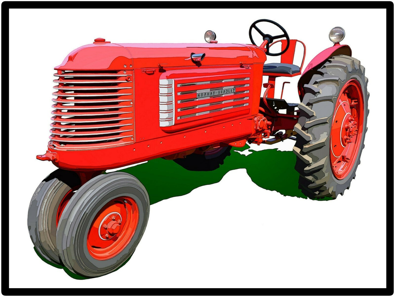 Graham Bradley Tractors New Metal Sign: Large Size: 12 x 16&Prime;