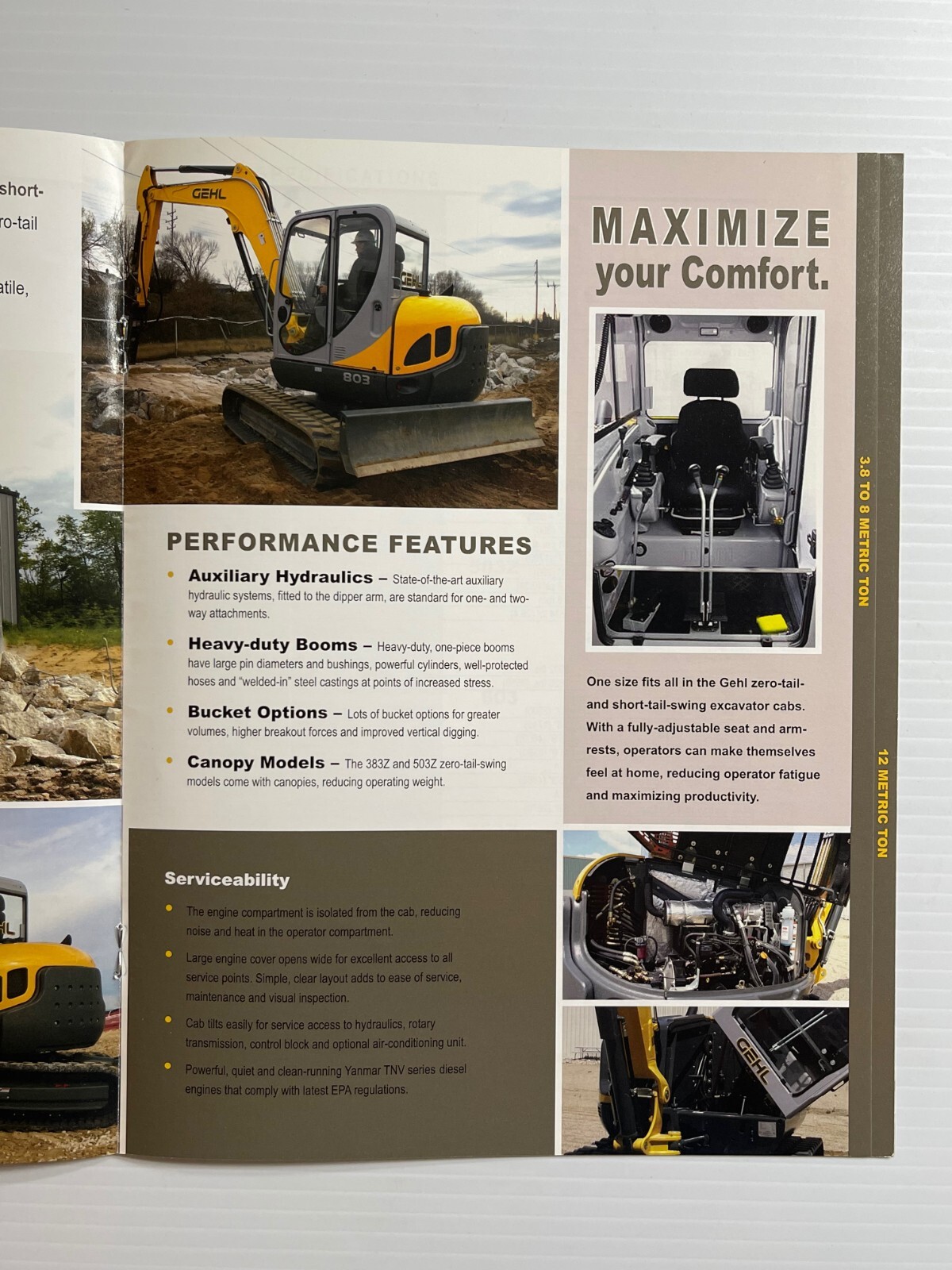 GEHL Compact Excavators Full Line Sales Brochure (Original Brochure) *2008*