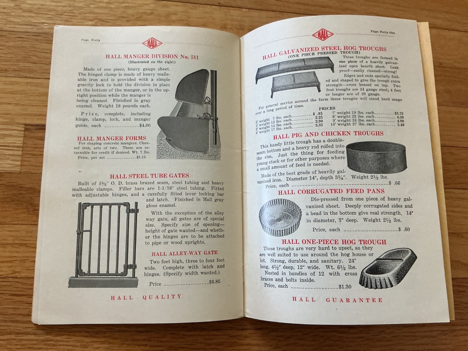 1936 catalog HALL MANUFACTURING COMPANY Cedar Rapids IOWA agricultural hardware