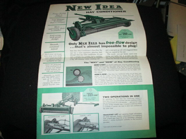 New Idea Hay Tools Buying Guide Mailer Brochure Conditioner Mowers Rake Elevator