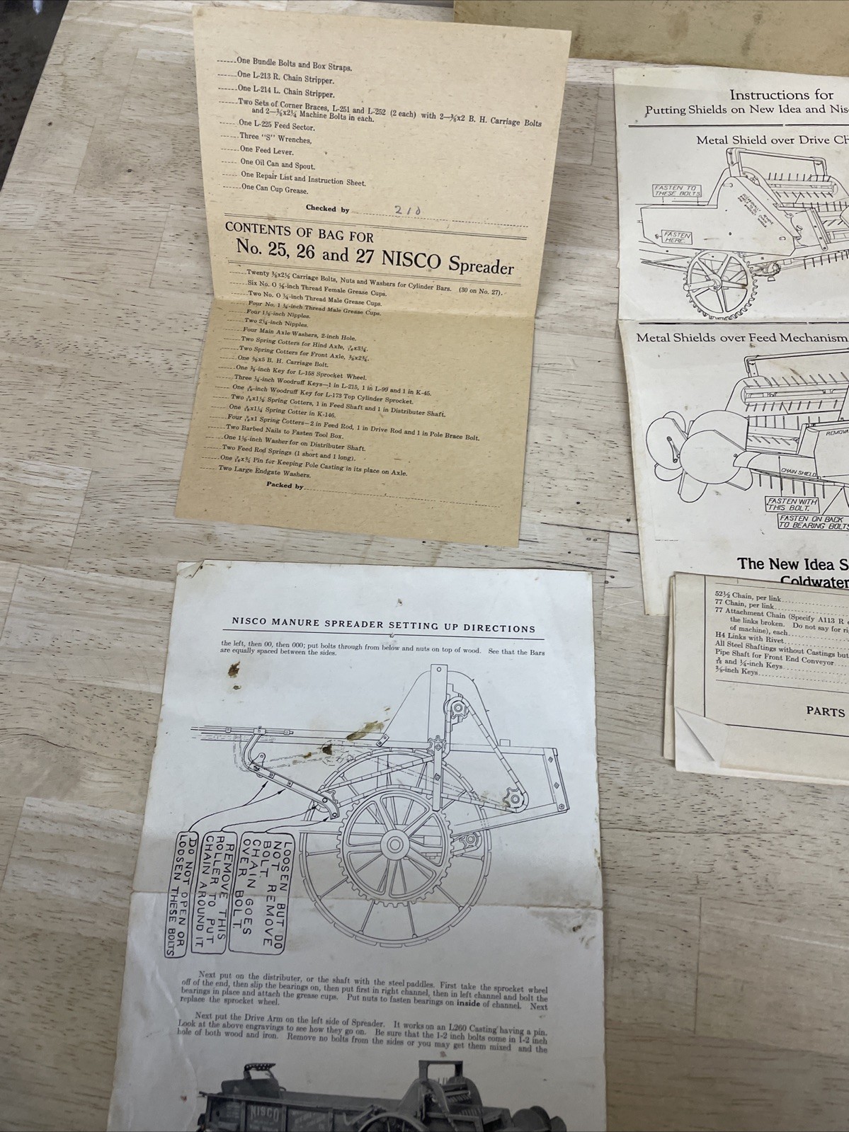 Antique Tractor Wetmore Hammer Mills New Idea Spreader Co. Farm Owner Manual Lot