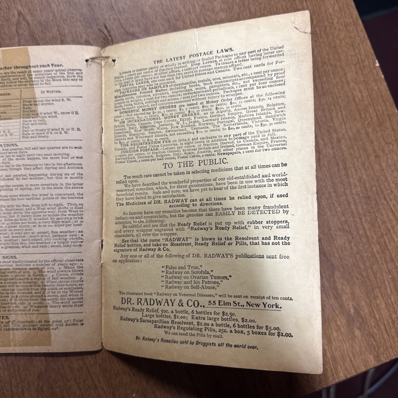 1899 Radway’s Almanac