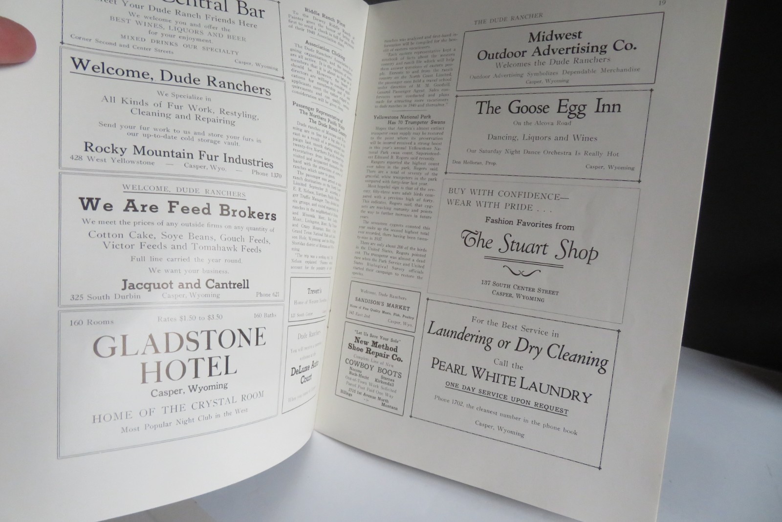 1939 VINTAGE The Dude Rancher® October Quarterly Convention Program Casper, WY