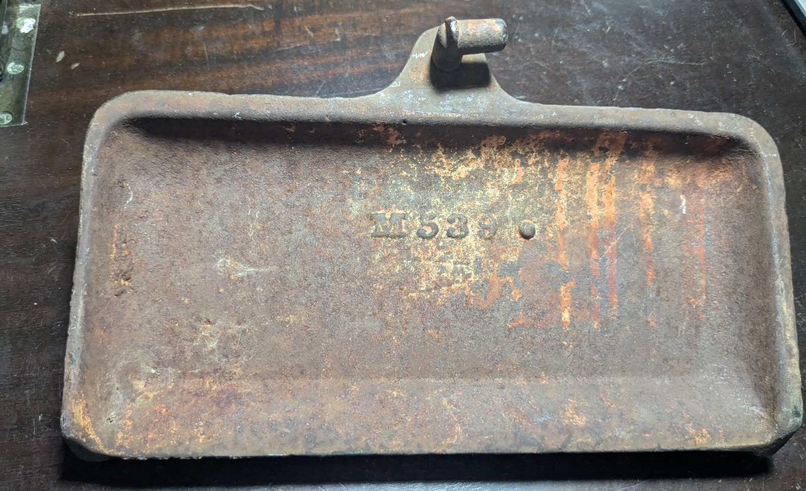 Vintage McCormick Chicago USA Cast Iron Tool Box Cover Lid ~ 6 1/2&Prime; X 10 5/8&Prime;