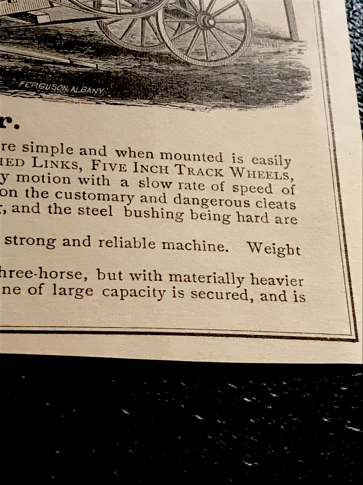 The Westinghouse Tread Power Machines No. 3 Thresher Farm Engraving Advertising