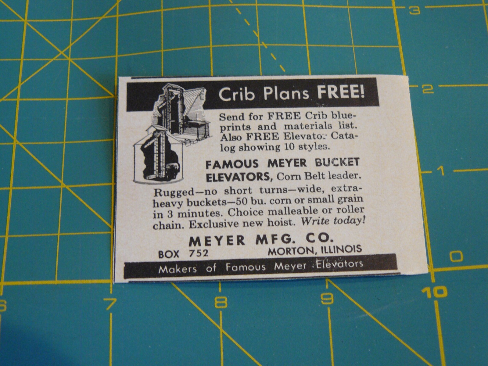 The Farm QRTLY -ADS -AUTUMN 1960- CRIB PLANS, MEYER BUCKET ELEVATOR/ Morton, ILL