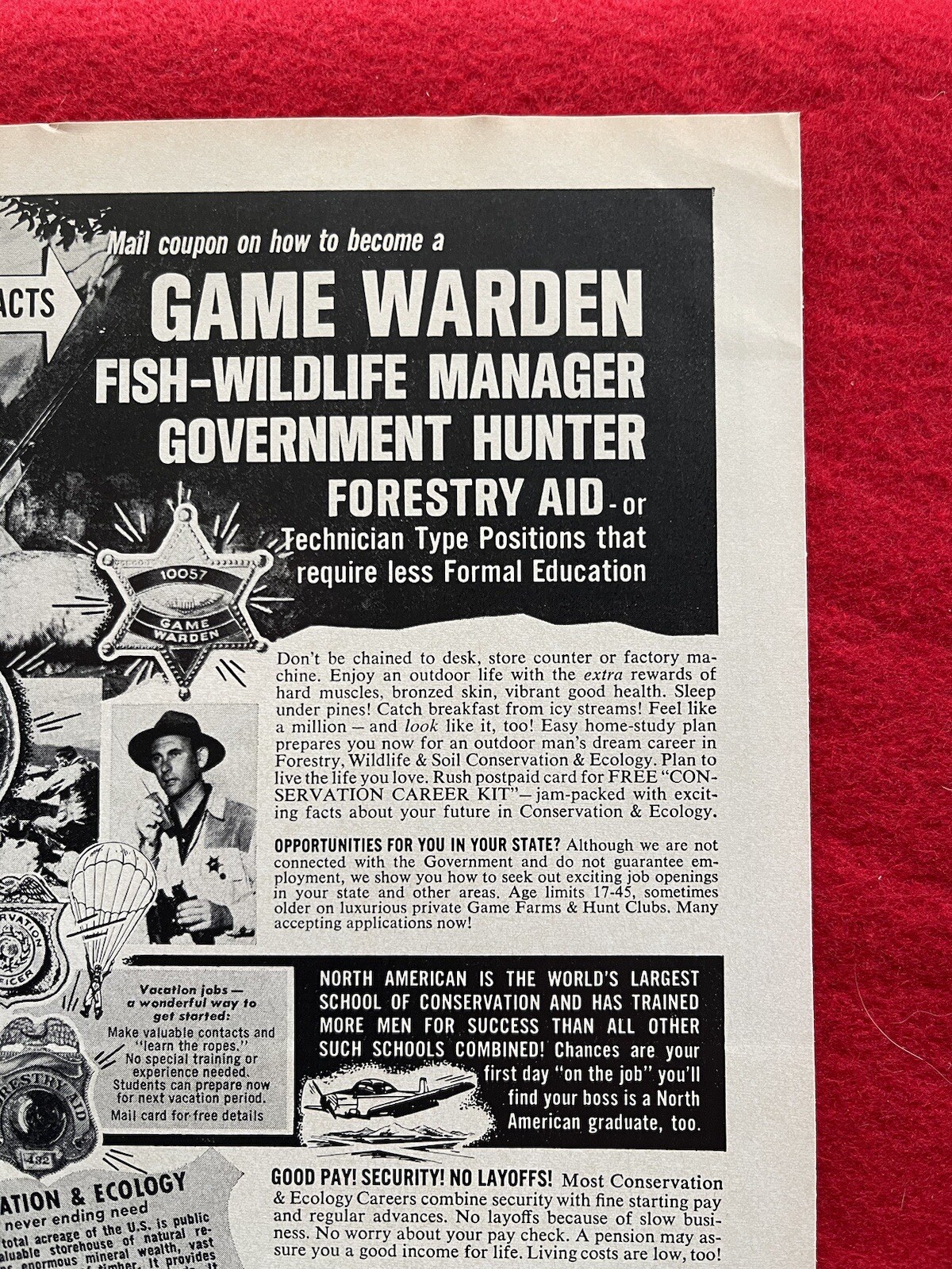Vintage 1972 Print Ad North American School Of Conservation
