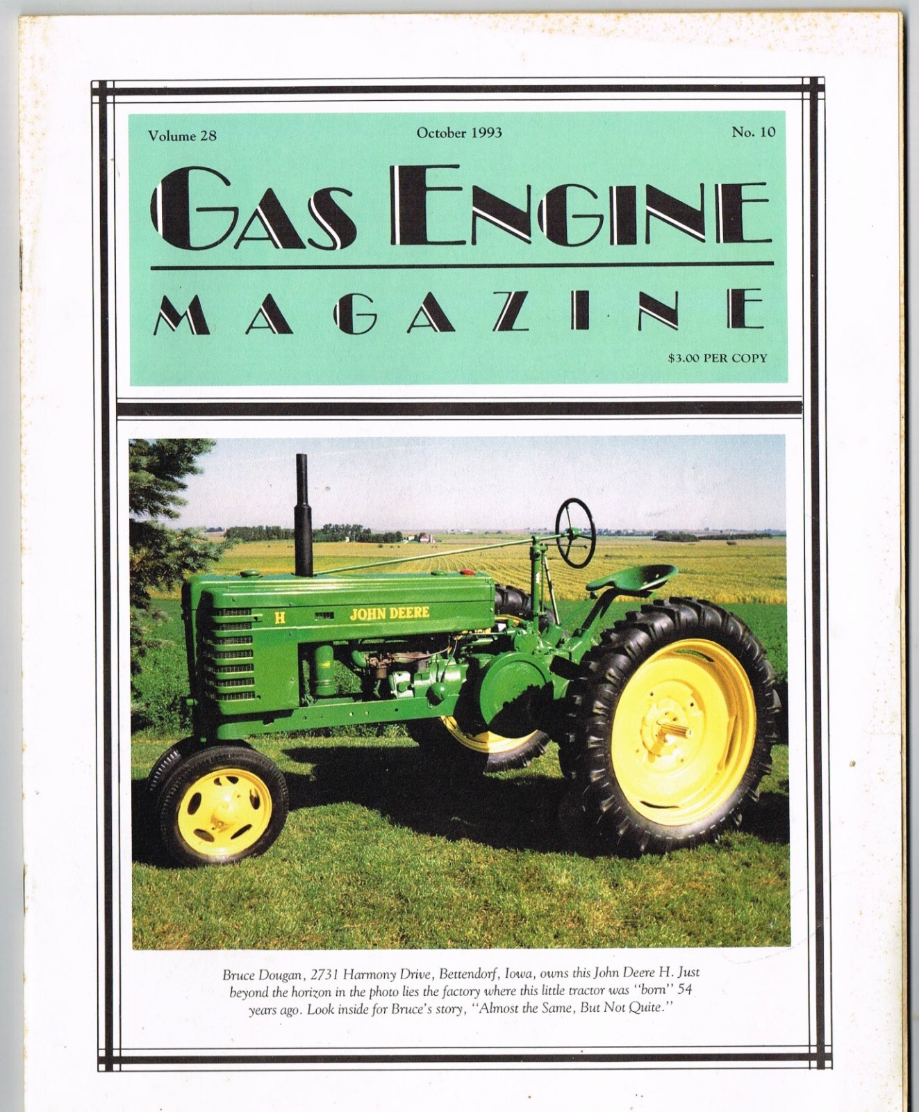 The GAS ENGINE magazine October 1993, Evinrude Lawn-Boy, Ironwood Engine?