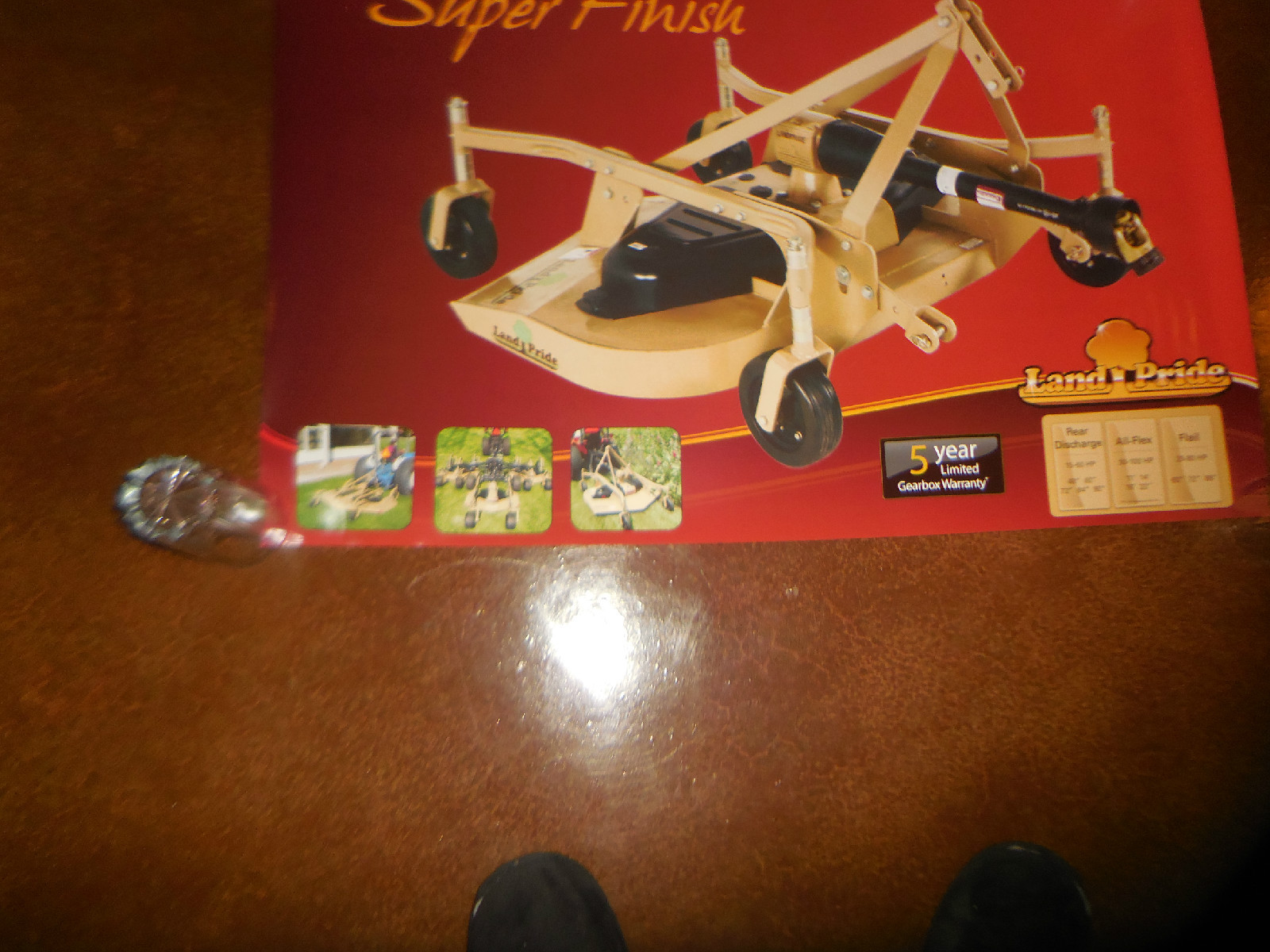 Original Land Pride Dealer Sales Poster Super Finish Rotary Cutter 24&Prime; X 36&Prime; NOS