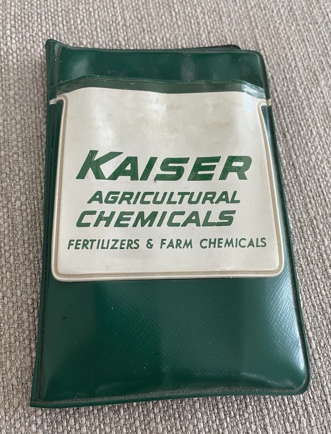 Vintage Kaiser Chemicals Fertilizers Farm Agriculture Notepad Pen Holder Pocket