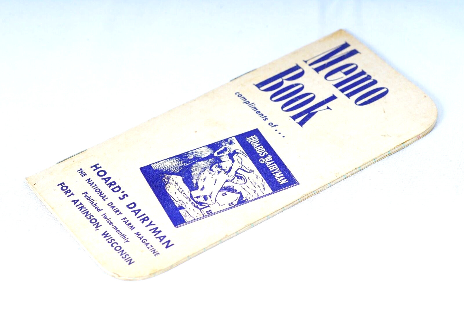 1965 Hoards Dairymen Memo Book Fort Atkinson Wisconsin Cattle Cow Advertising