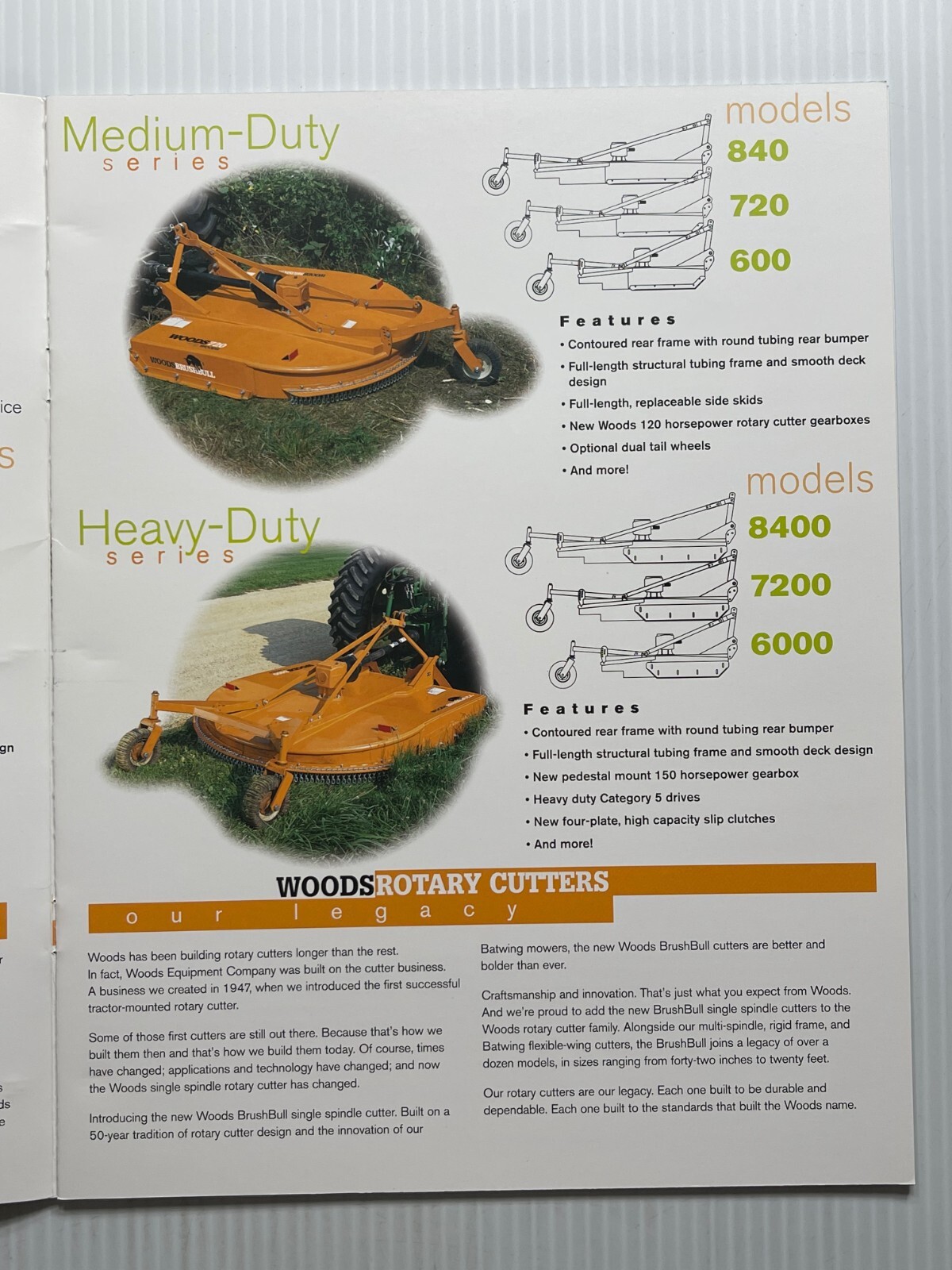 Woods Rotary Cutters / Mowers Sales Brochure *Original Dated 2006* (10 Pages)