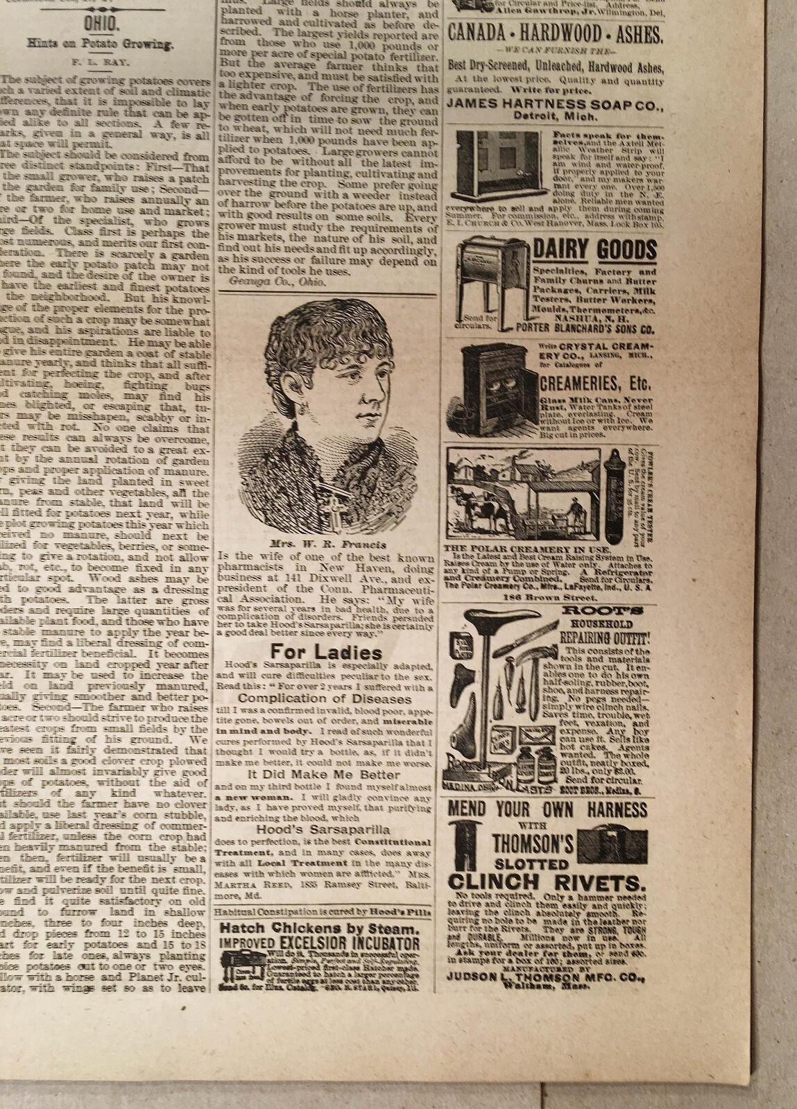 THE PRACTICAL FARMER Magazine March 12, 1892, Vol.64, No.11 – Great Ads & Illus.