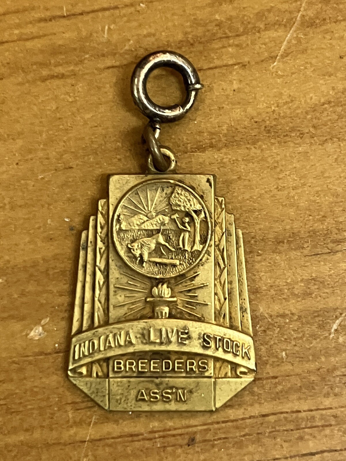 1942 Calf Club Indiana Livestock Breeders Cattle Sterling Silver Gold Tone