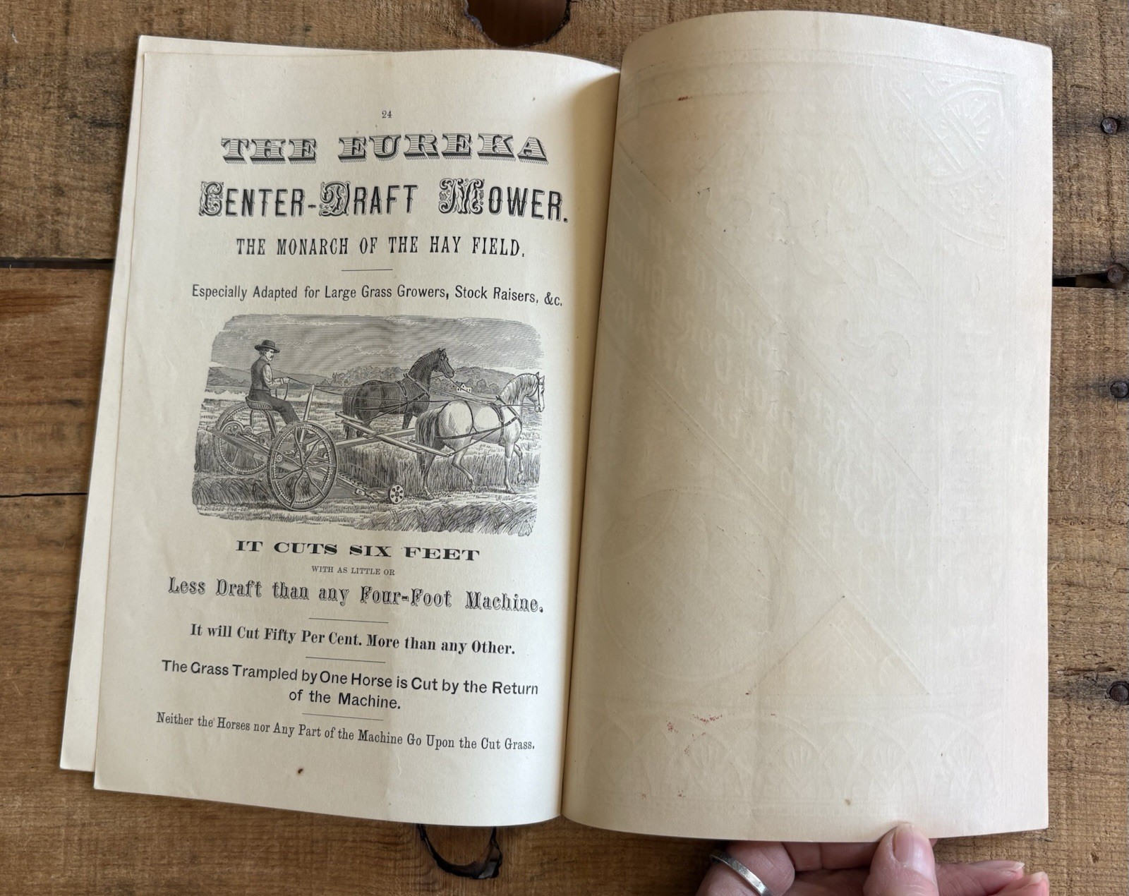 Amazing Seldom Seen Antique 1881 The Saint Paul Harvester Farm Machine Brochure