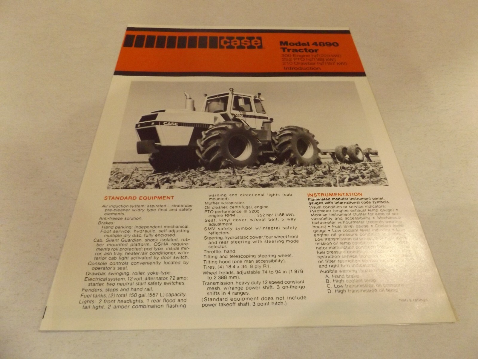 4-pc. CASE 2870, 4490, 4690, 4890, LIT # A90176J, A18579G,A18679G,A18779G