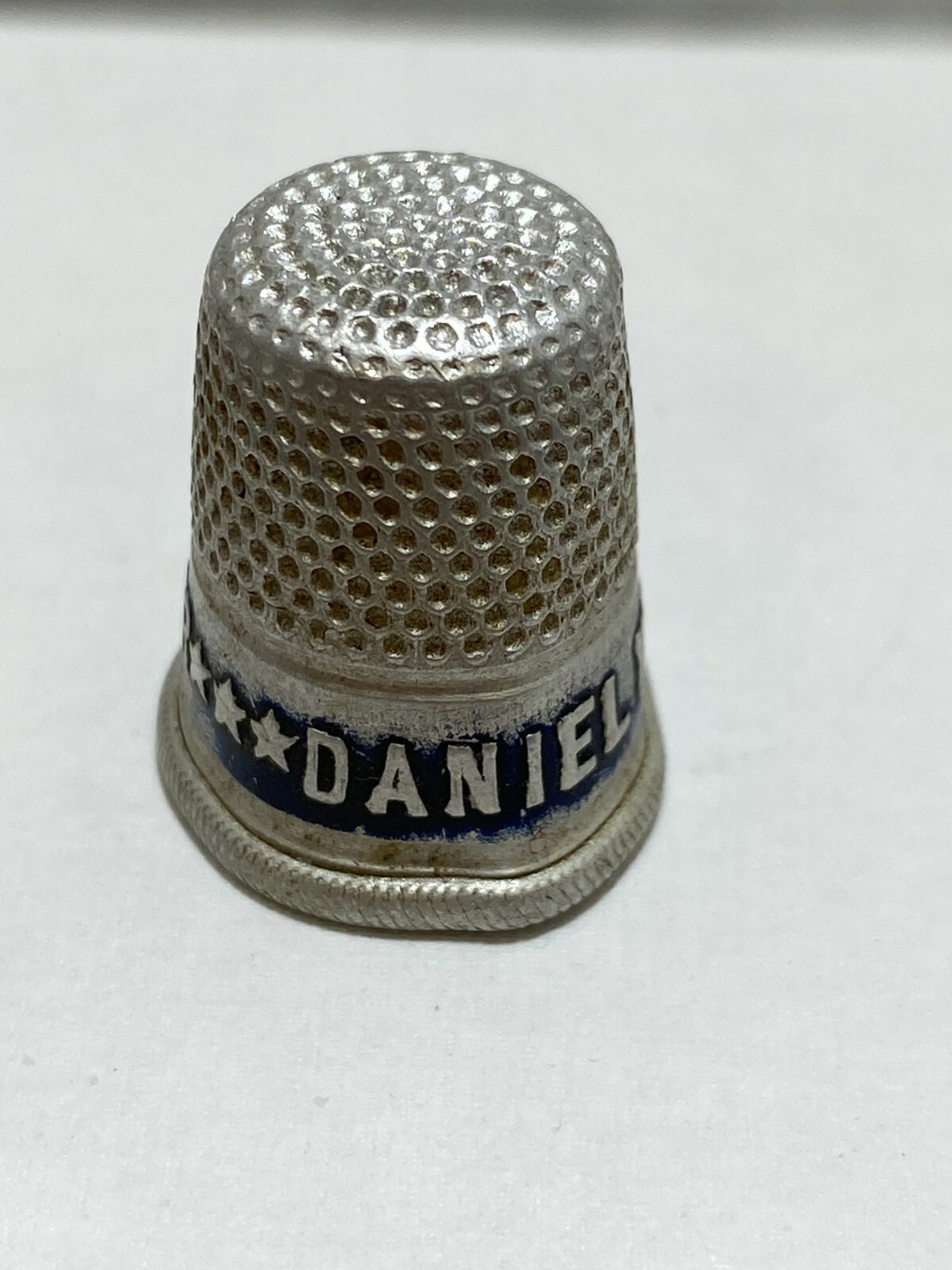 Vtg Daniel Webster Flour Metal Aluminum Sewing Thimble Specialty Advertising