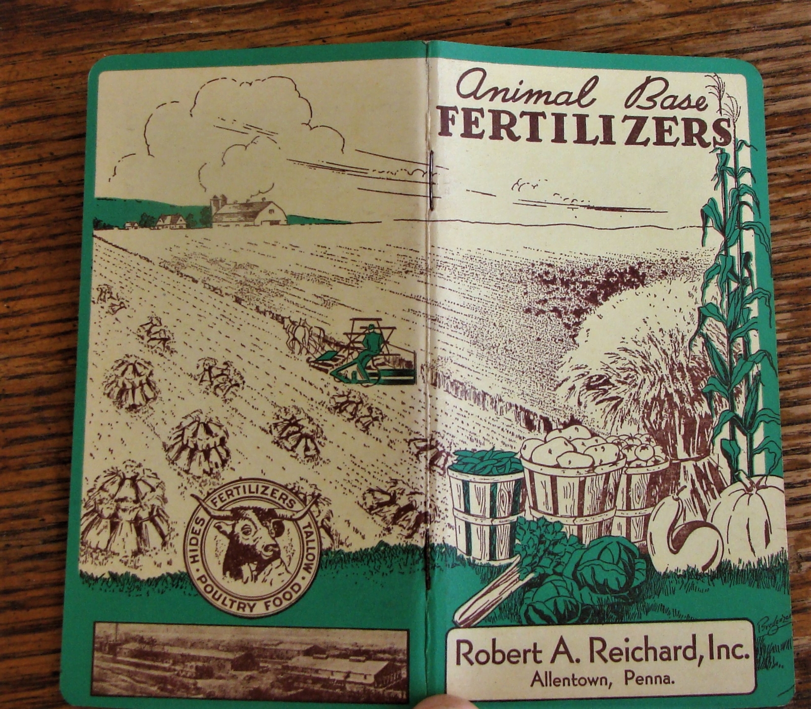 Vtg NOS Robert A. Reichard Inc Animal Base Fertilizers Pocket Memo Book Exc Cond