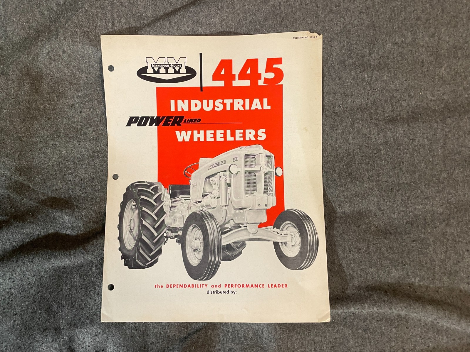 Vintage 1950&rsquo;s Minneapolis Moline 445 Industrial Wheelers Tractor Brochure