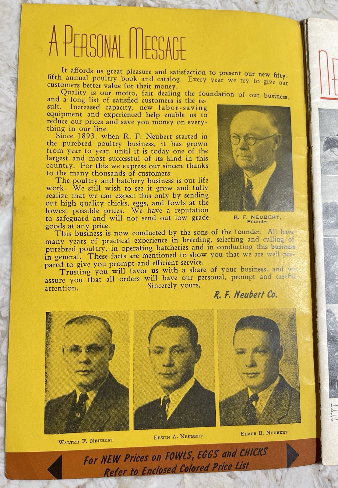 Vintage 1945 Neubert&rsquo;s Neubert Poultry + Supply Catalog Mankato MN