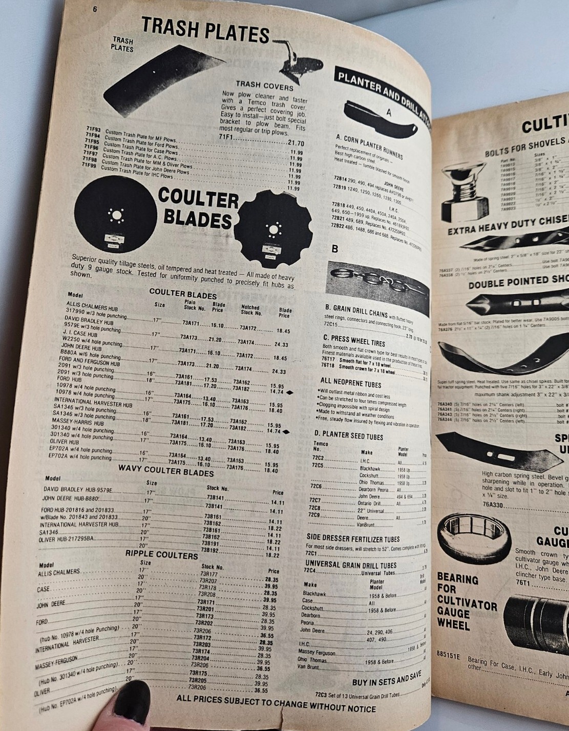 1982 Temco Tractor Parts Catalog Brusnahans