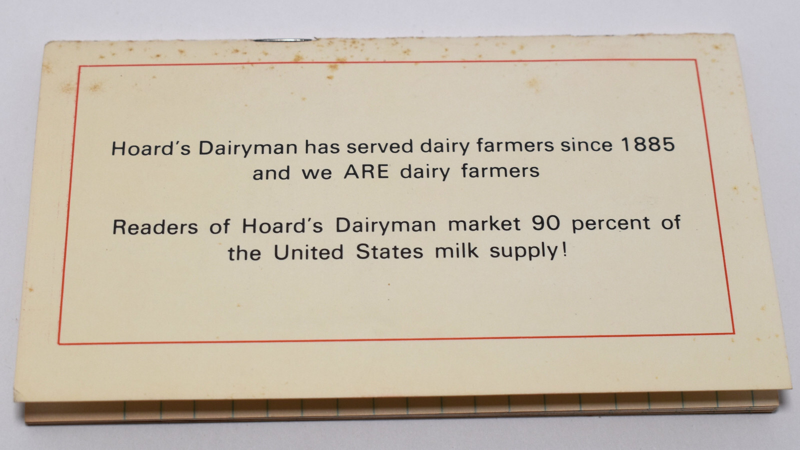 Vintage Hoards Dairyman Dairy Farm Magazine Memo Book Notebook