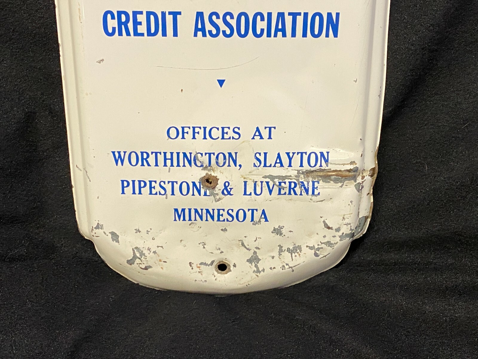 Vintage Farm Agriculture Bank Loan Thermometer Southwestern Minn Credit Assoc.