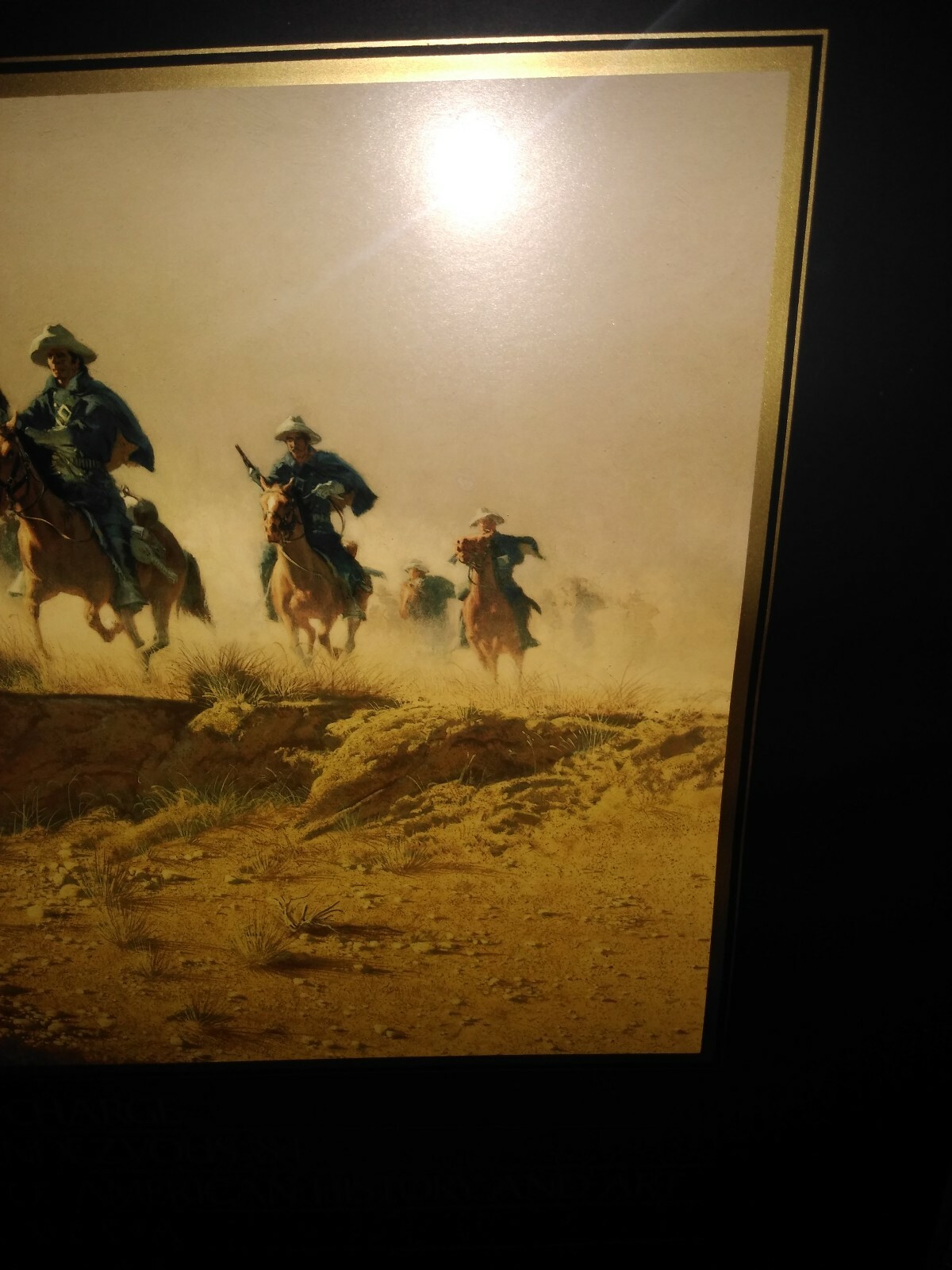 Frank C. McCarthy Leading the Charge Gilcreace Redevous 84 24×30 framed w/ cert