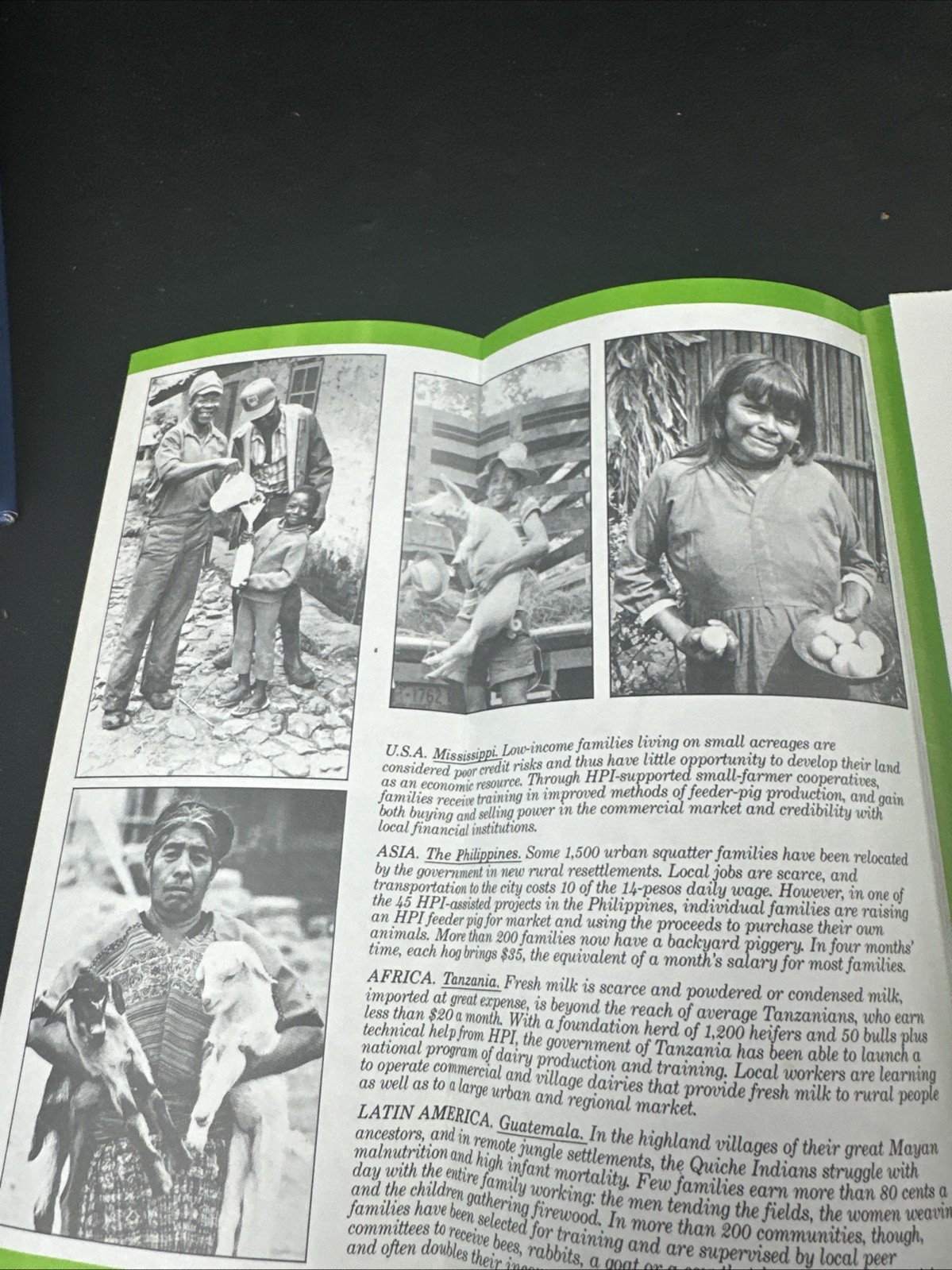 Vintage Heifer Project International Advertising Pamphlet Animals