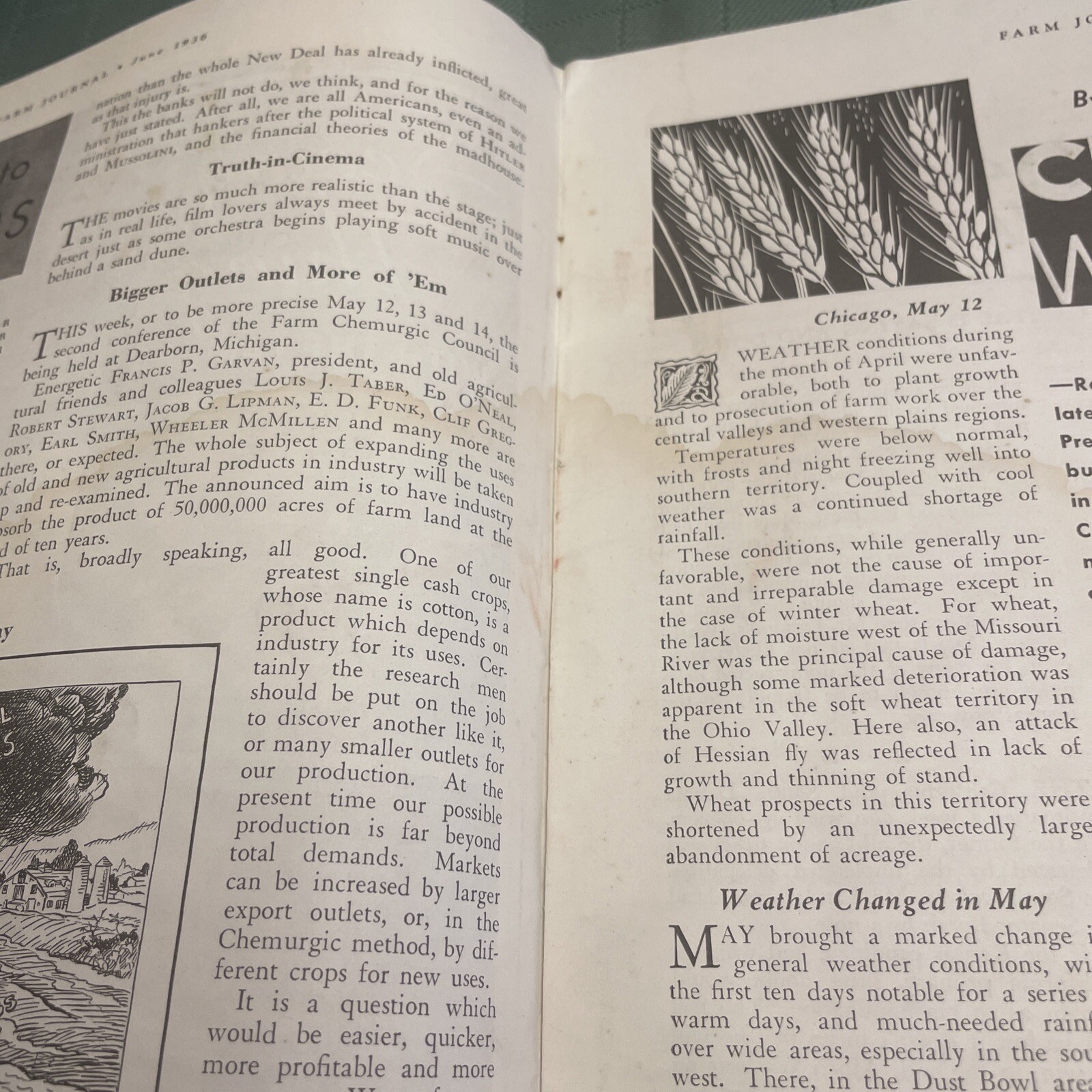 Vintage Farm Journal Magazine June 1936 Farming Home Advertising News Photos