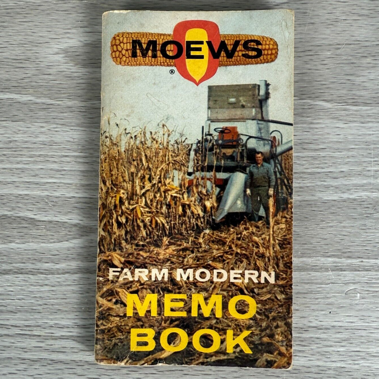 Vtg Notebook 1963 MOEWS Farm Modern Memo Ag Mini Booklet USED w/ WRITING