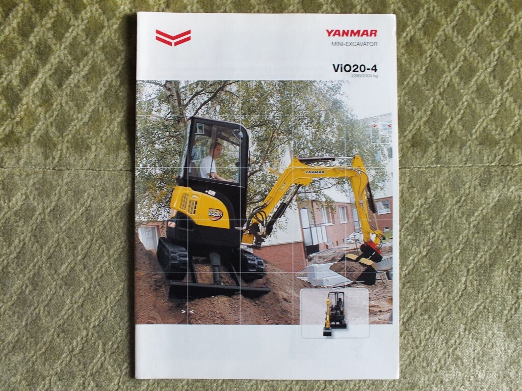 YANMAR ViO20-4 Hydraulic Mini Excavator Brochure Prospekt 2015