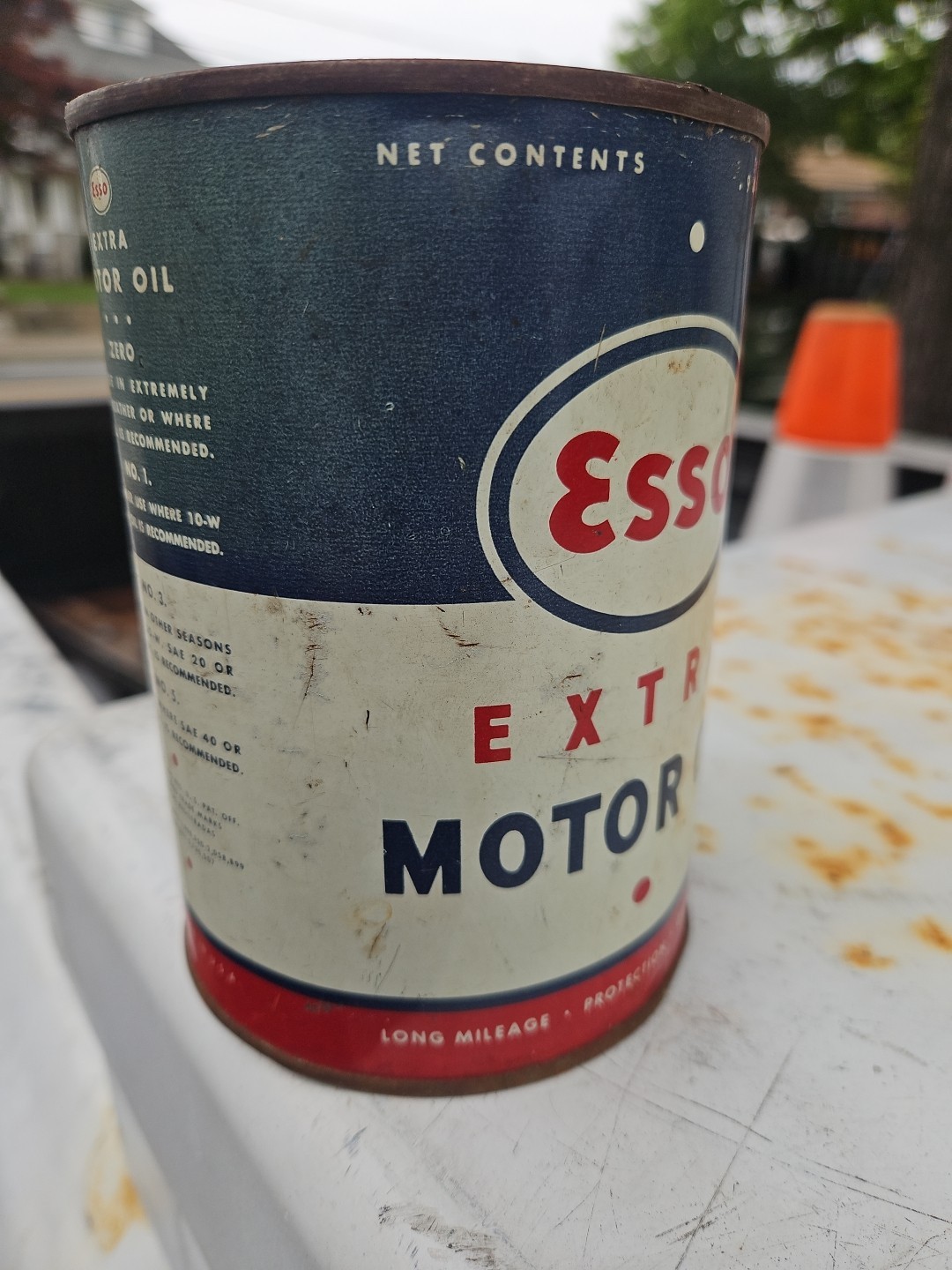 1 ESSO TOP CUT OPEN EMPTY Vintage Metal Can