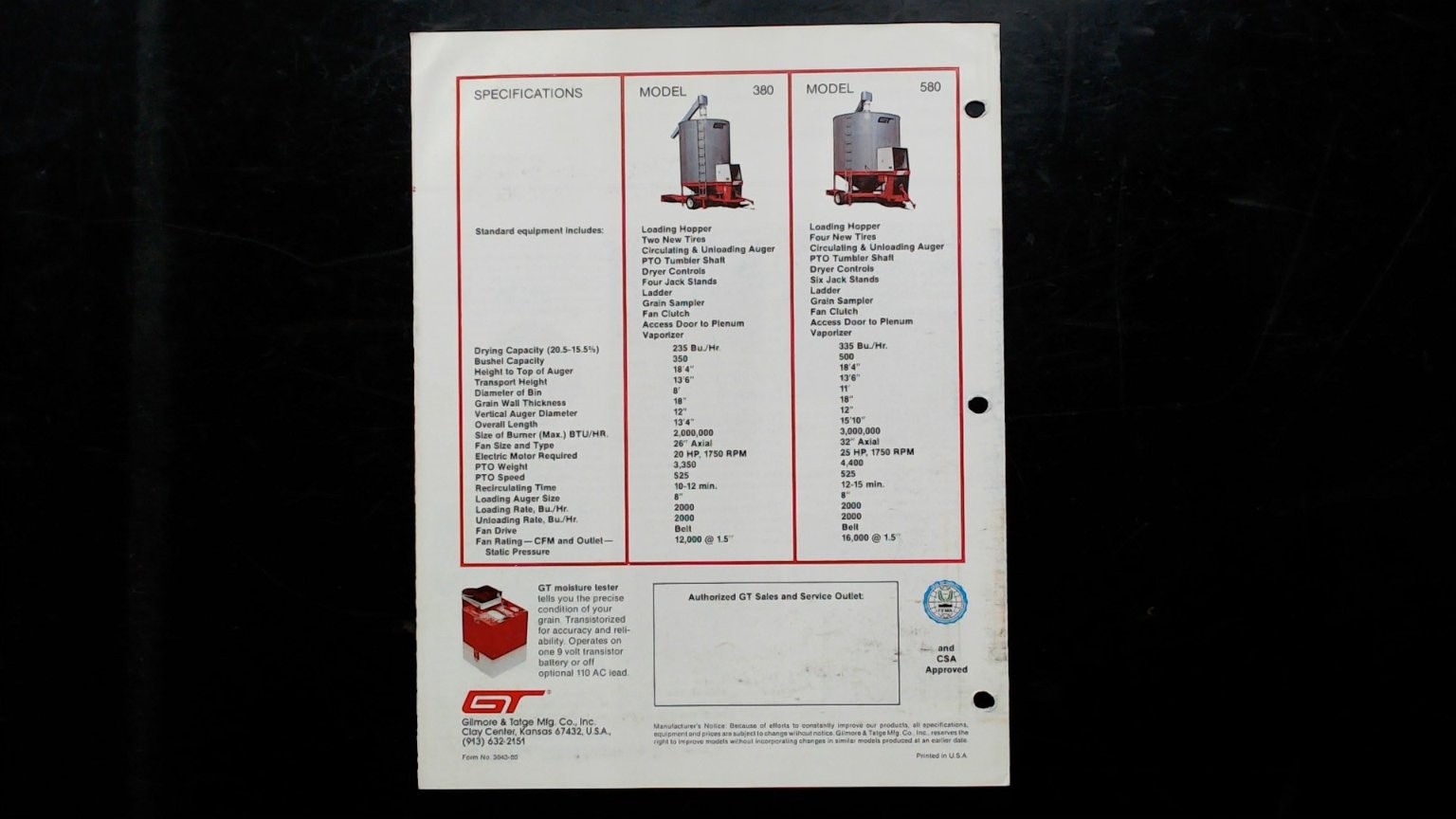 GT Recirculating Batch Dryers Brochure 2 Models 500-Bushel Capacity