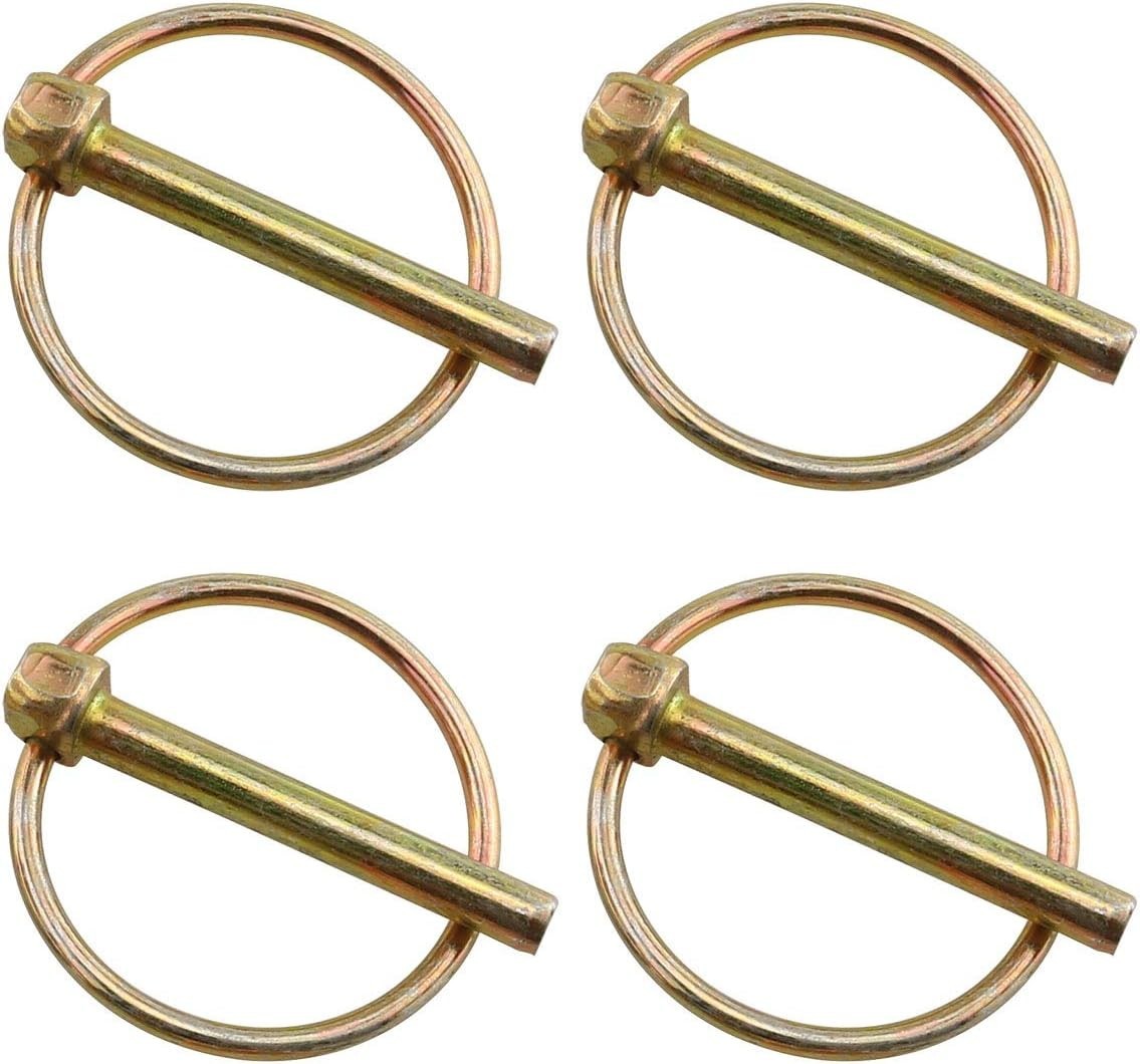 Versatile Linch Pin Assortment – 4PCS 1/4 Inch Carbon Steel for Secure Fastening