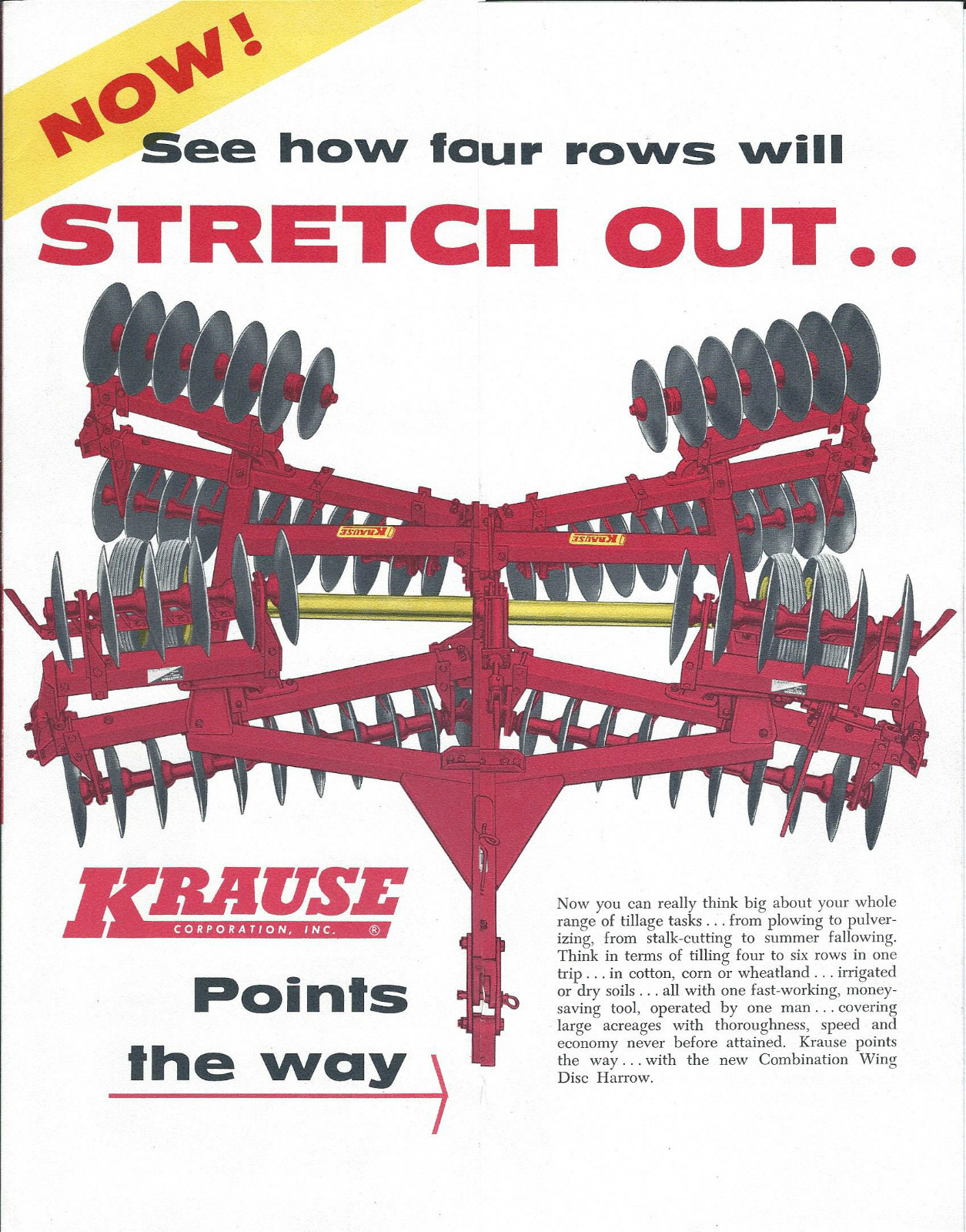 Farm Implement Brochure – Krause – 387 388 – 6 row Wing Disc Harrow (F4127)