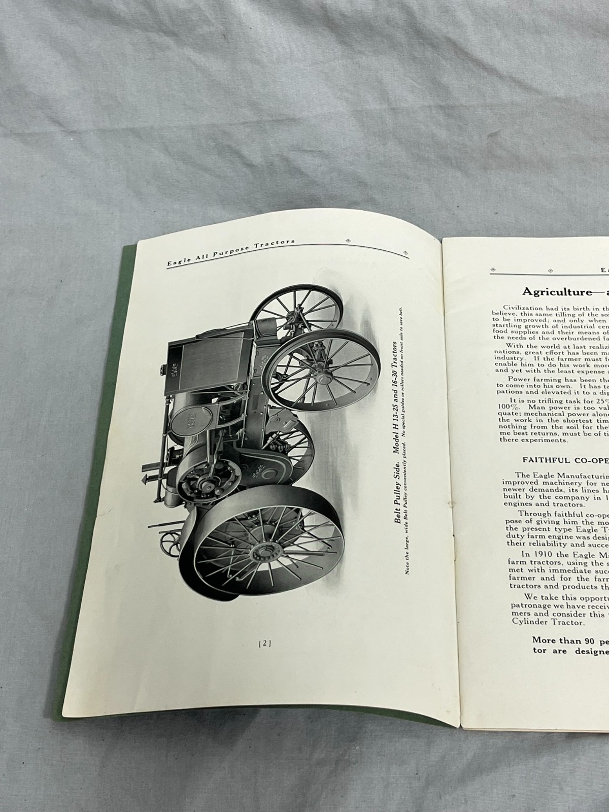 vintage 1920s EAGLE 13-25 16-30 Tractor Appleton, Wisconsin Catalog Brochure