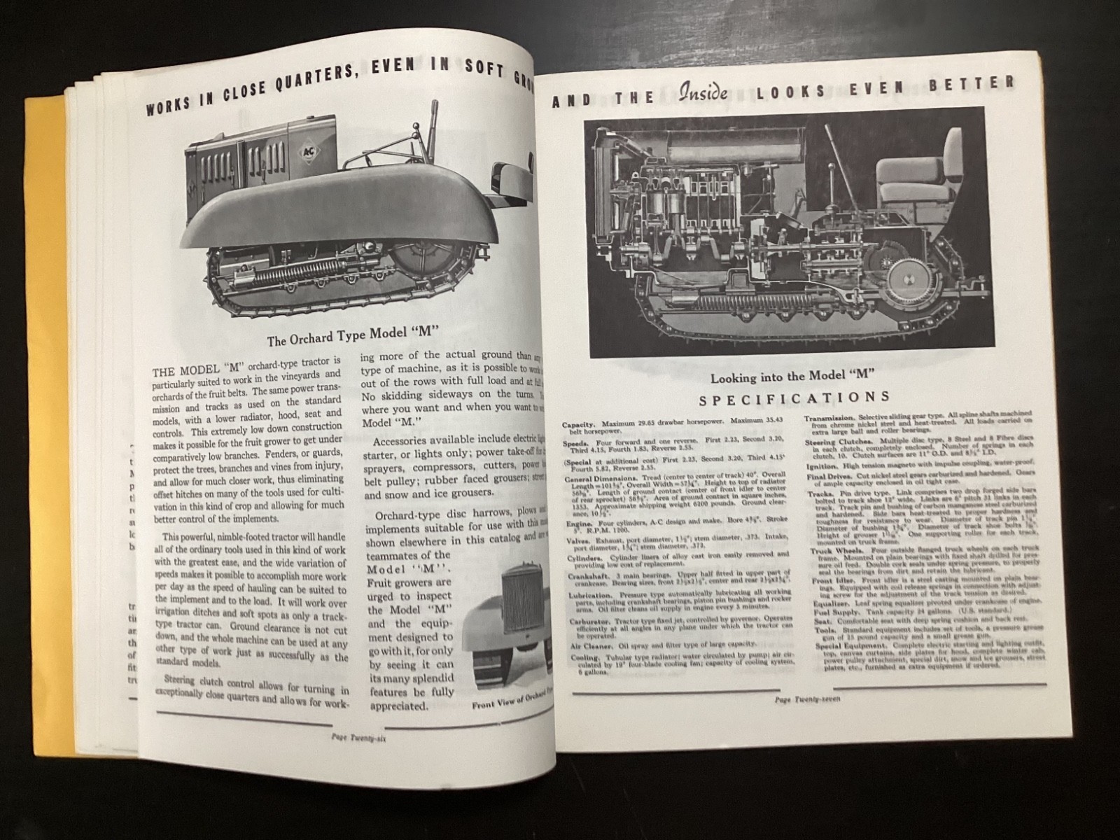 VINTAGE ALLIS CHALMERS #35 TRACTOR EQUIPMENT CATALOG BROCHURE