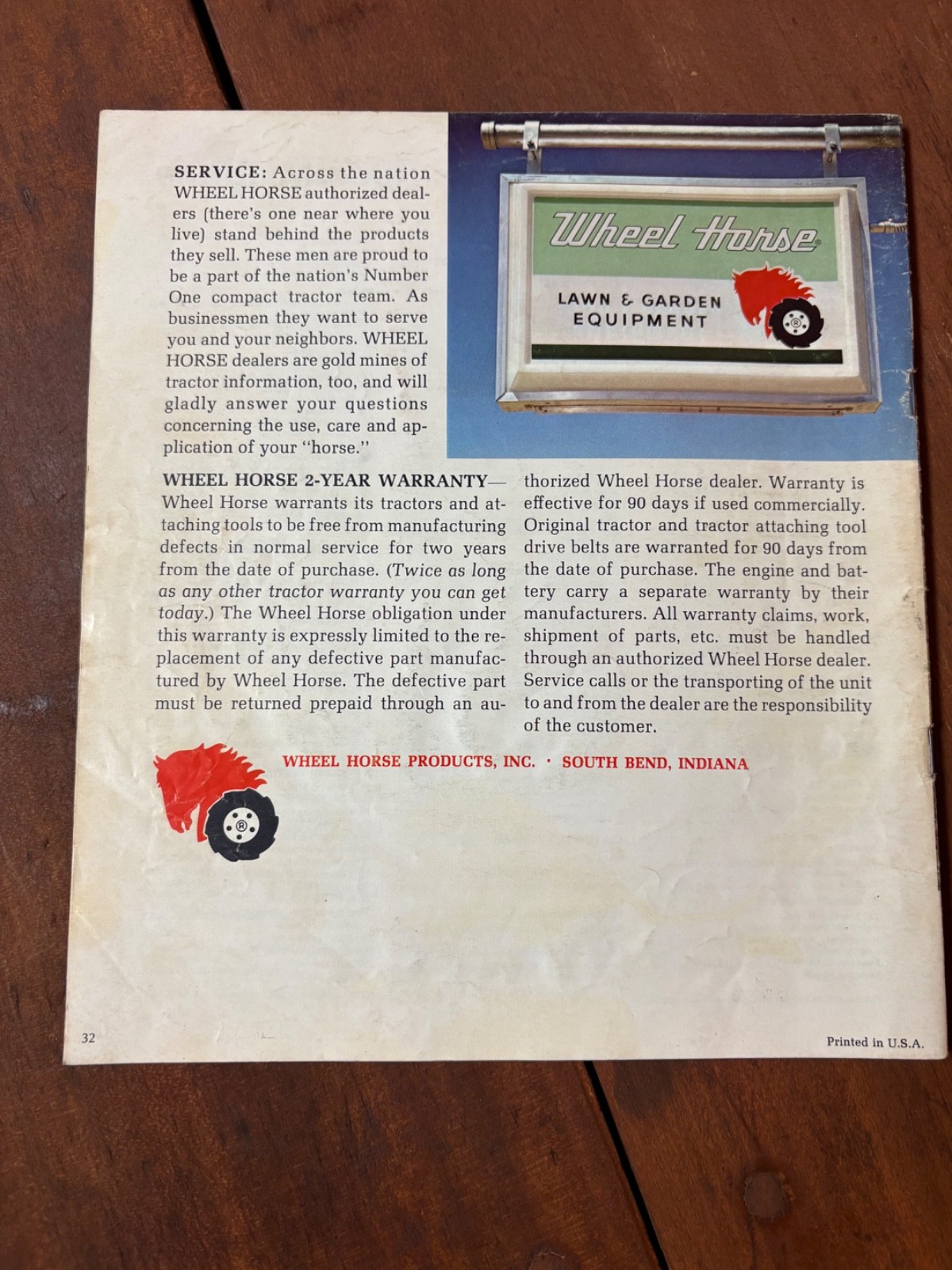 1969 Wheel Horse Garden Tractor Sales Brochure Electro 12 Charger 10 12