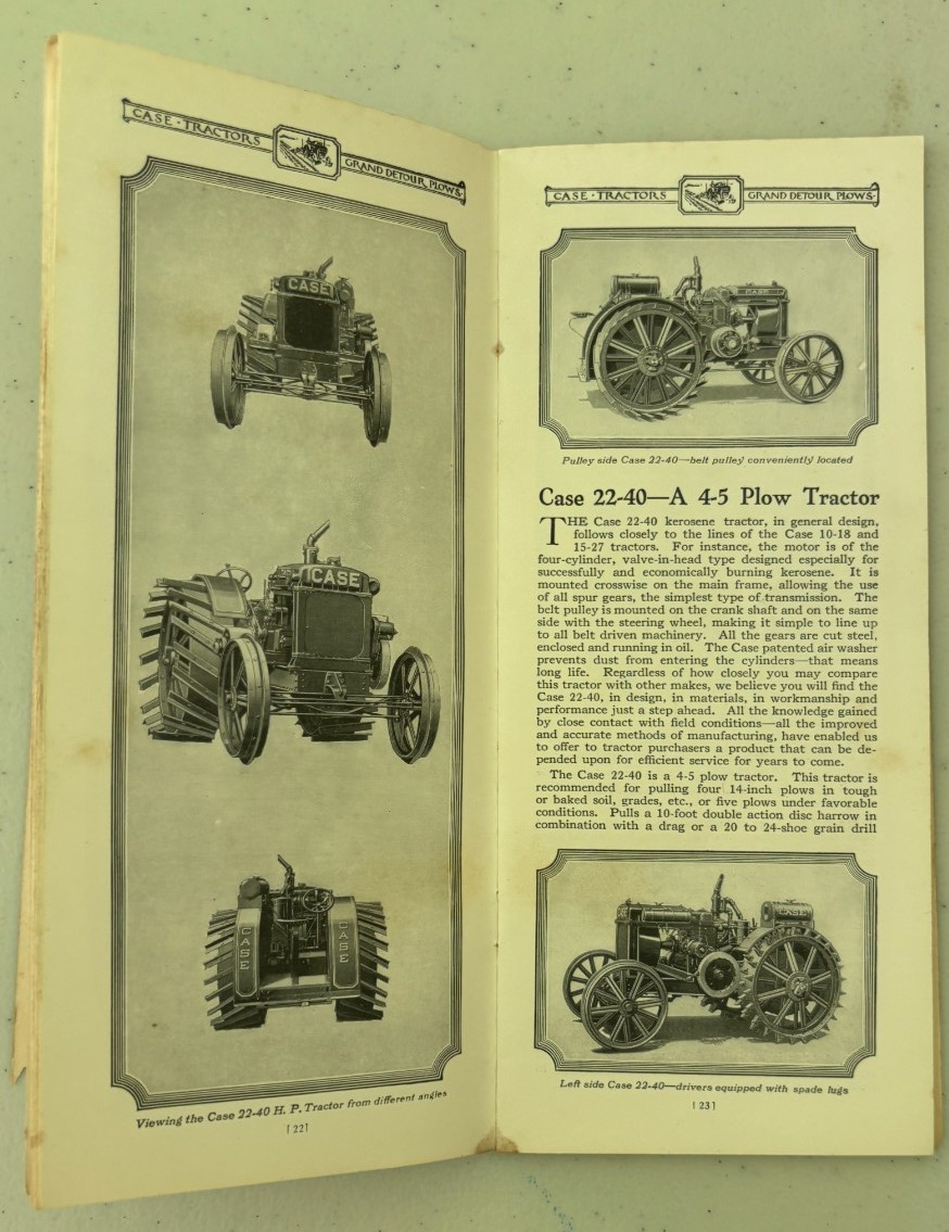 Case Kerosene Tractor & Grand Detour Plows Brochure DCPA26