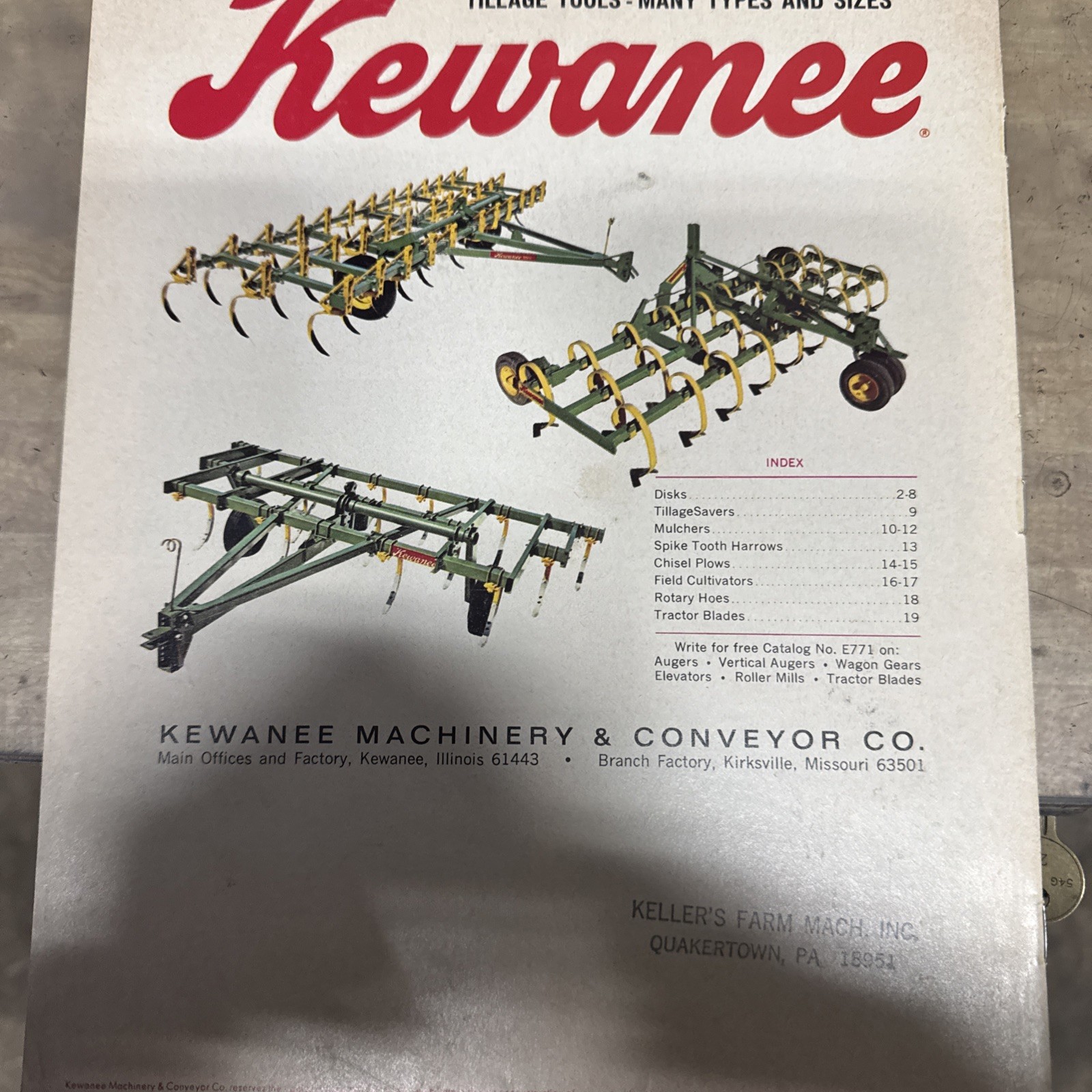 Kewanee Tillage Tools Brochure