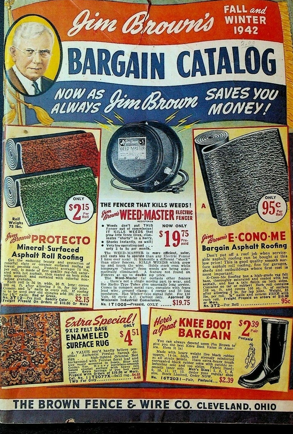 Jim Brown&rsquo;s Bargain Catalog Fall Winter 1942 Fence Wire Paints Clothes