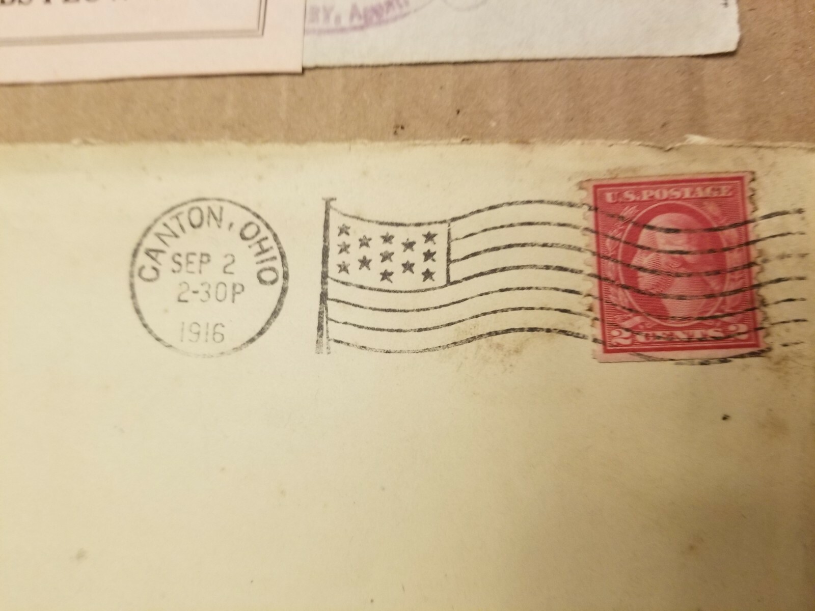 VTG AGRICULTURE ENVELOPE & RECEIPT. 1916. THE BUCHER AND GIBBS PLOW CO.