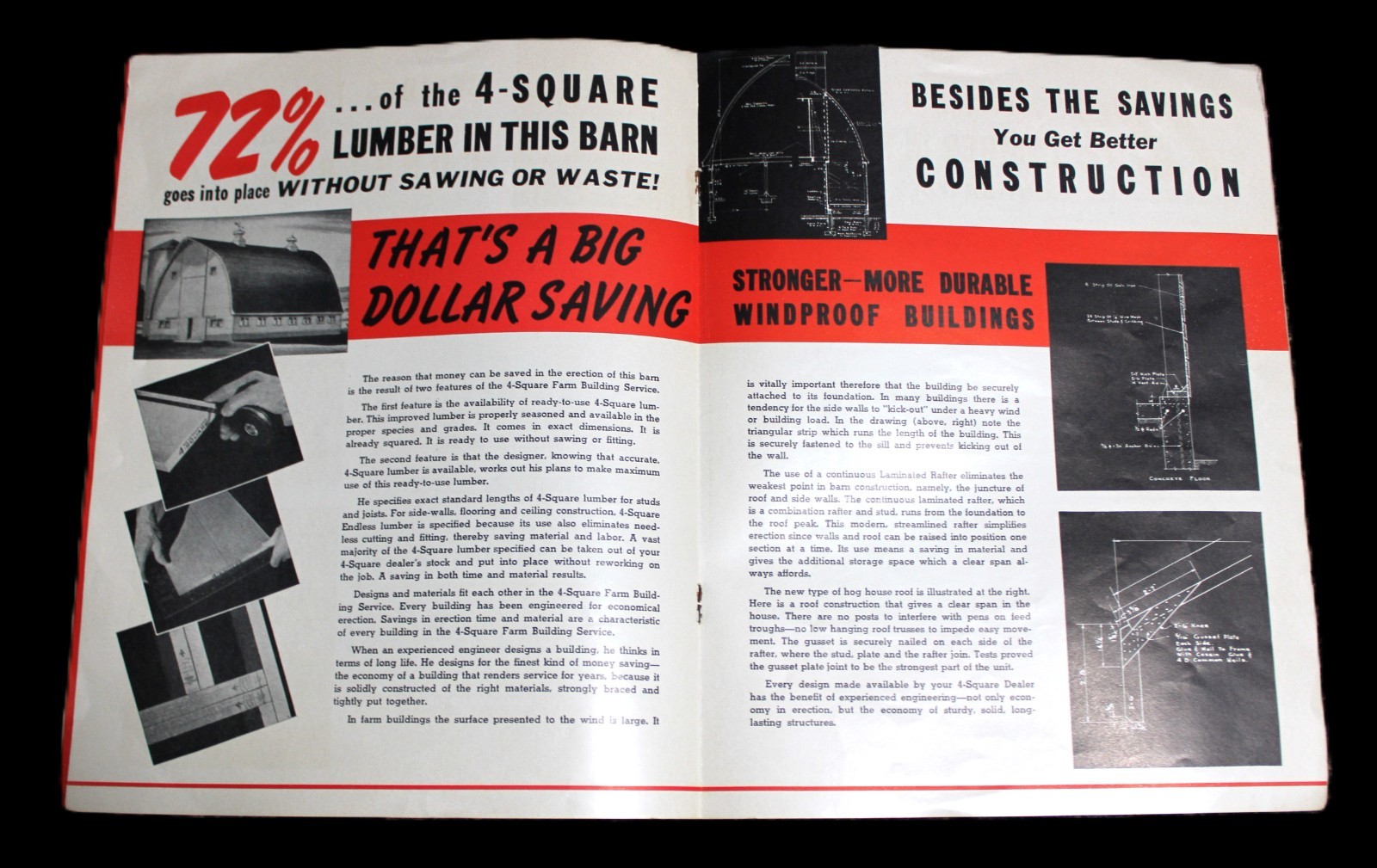 WEYERHHAEUSER LUMBER FARM BUILDINGS ADVERTISING SALES BROCHURE GUIDE 1930s