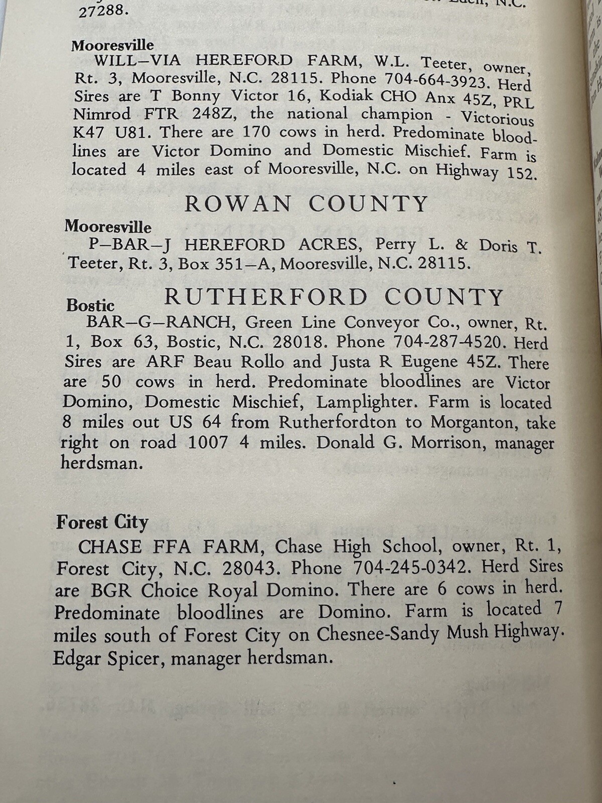 NC Breeder’s Directory Polled Hereford Association Cattle Catalog North Carolina