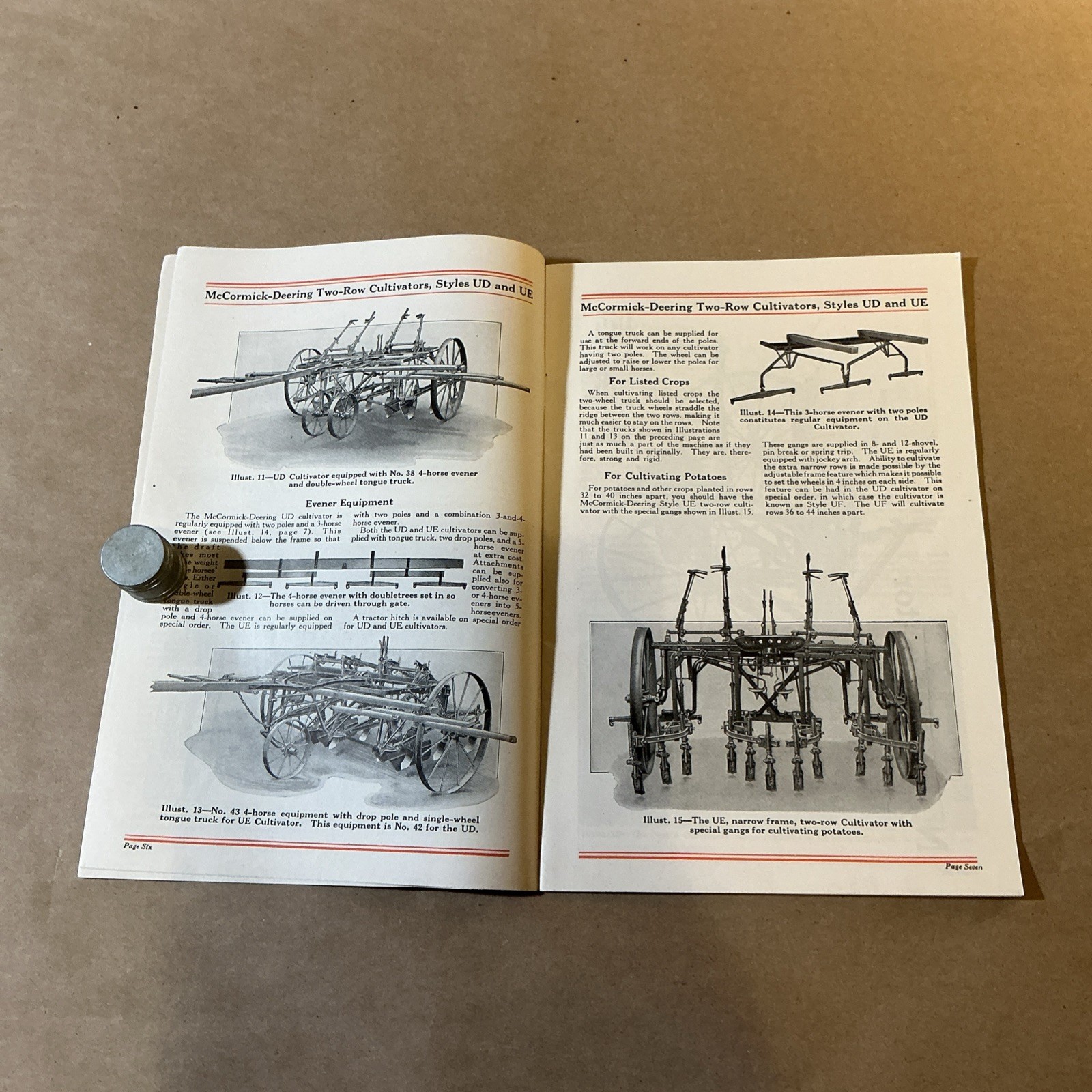 Vintage Original McCormick Cultivators Brochure As Is INV-P0931