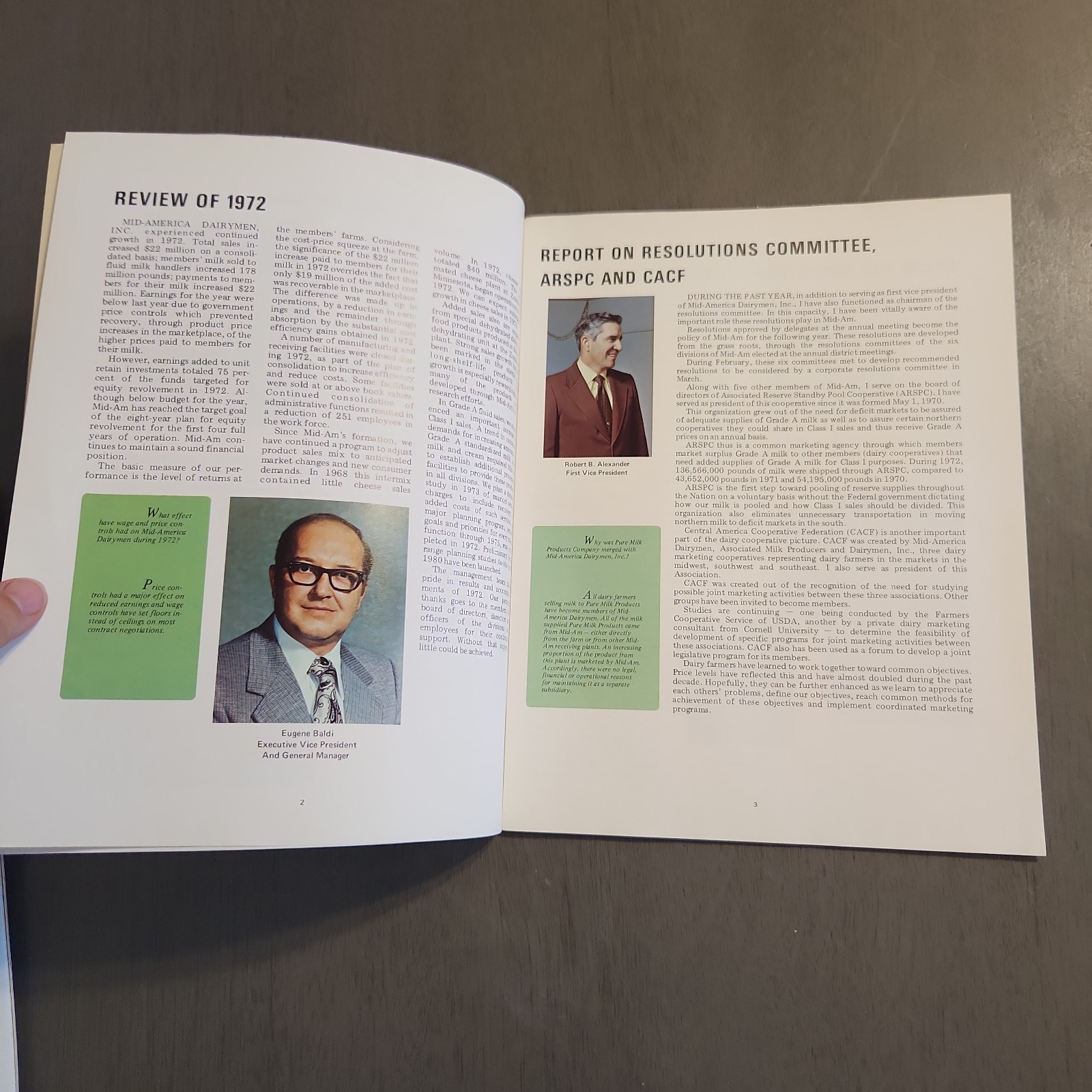 Vintage Mid-America Dairymen Inc. Lot 1972 Corporate Ephemera & Clipboard As Is