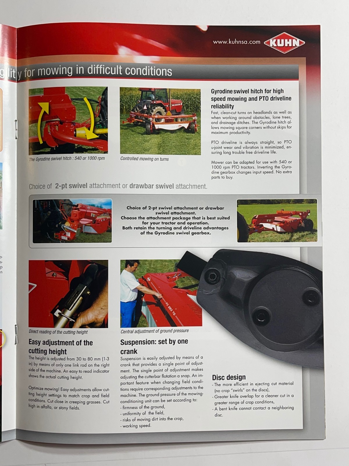 Kuhn FC 243 – 313 Trailed Mower Conditioners Sales Brochure *Showroom Booklet*