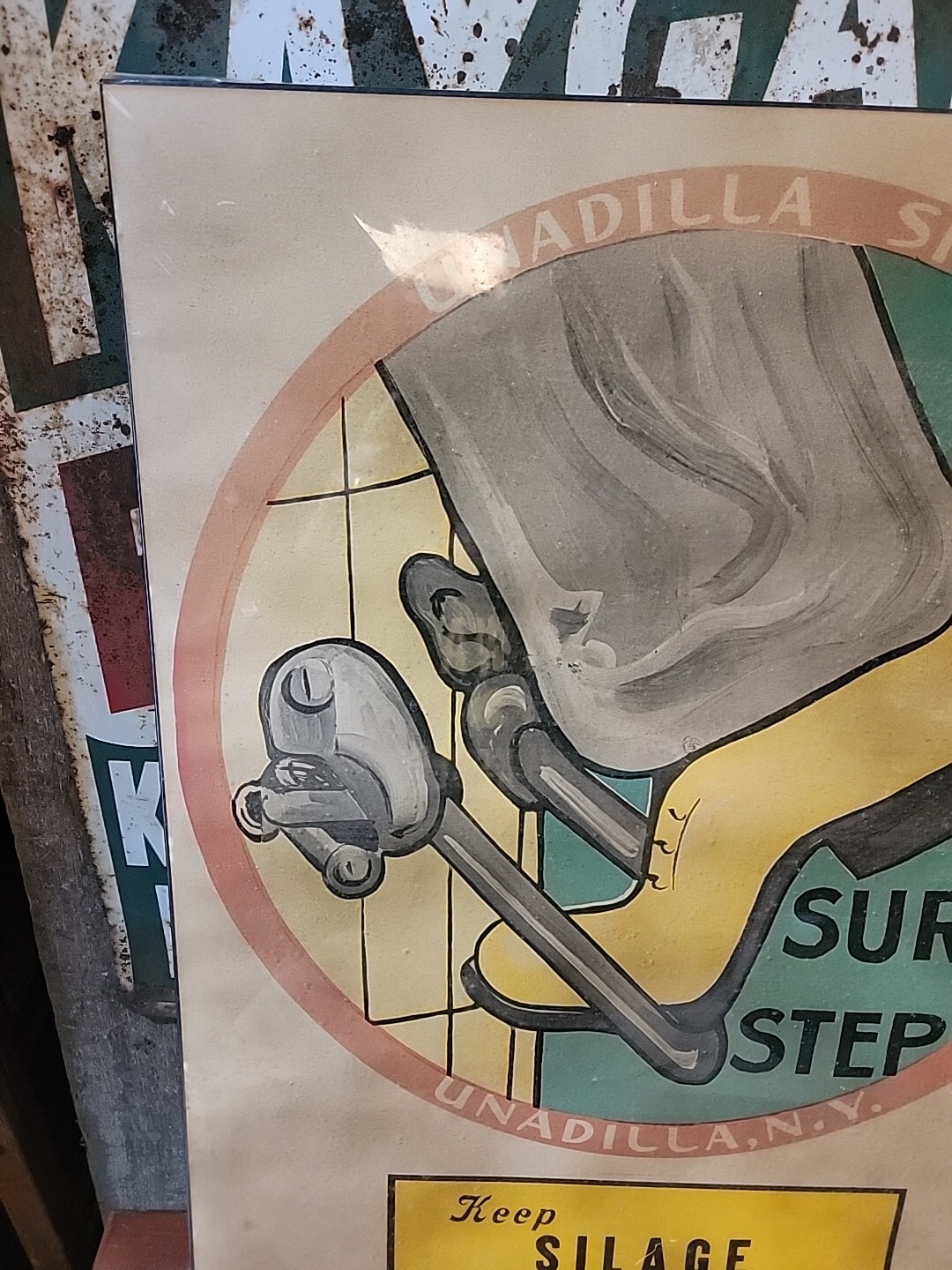 UNADILLA SILOS SURE STEP/UNADILLA, N.Y./Keep SILAGE Prime/Sales Poster/Sign/0125